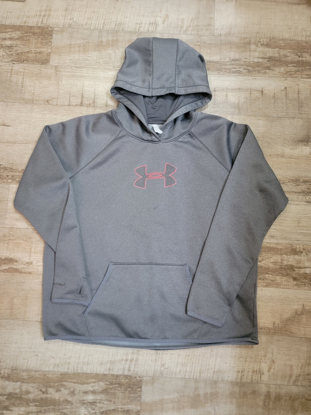 Under Armour Gray Hoodie with Pink Logo